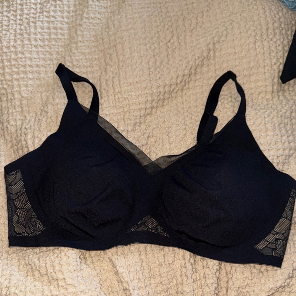 Honeylove Black Mesh Detail Bra